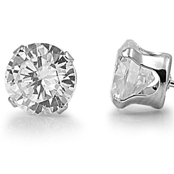 Jewelry - STERLING SILVER .925 CUBIC ZIRCONIA STUD EARRINGS
